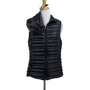 Patagonia Vest Womens Small Black Ultralight Down Filled Packable Zip Up Jacket